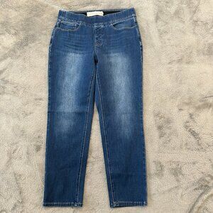 Soft Surroundings Pull On Straight Leg Jeans Women's size Medium Petite MP